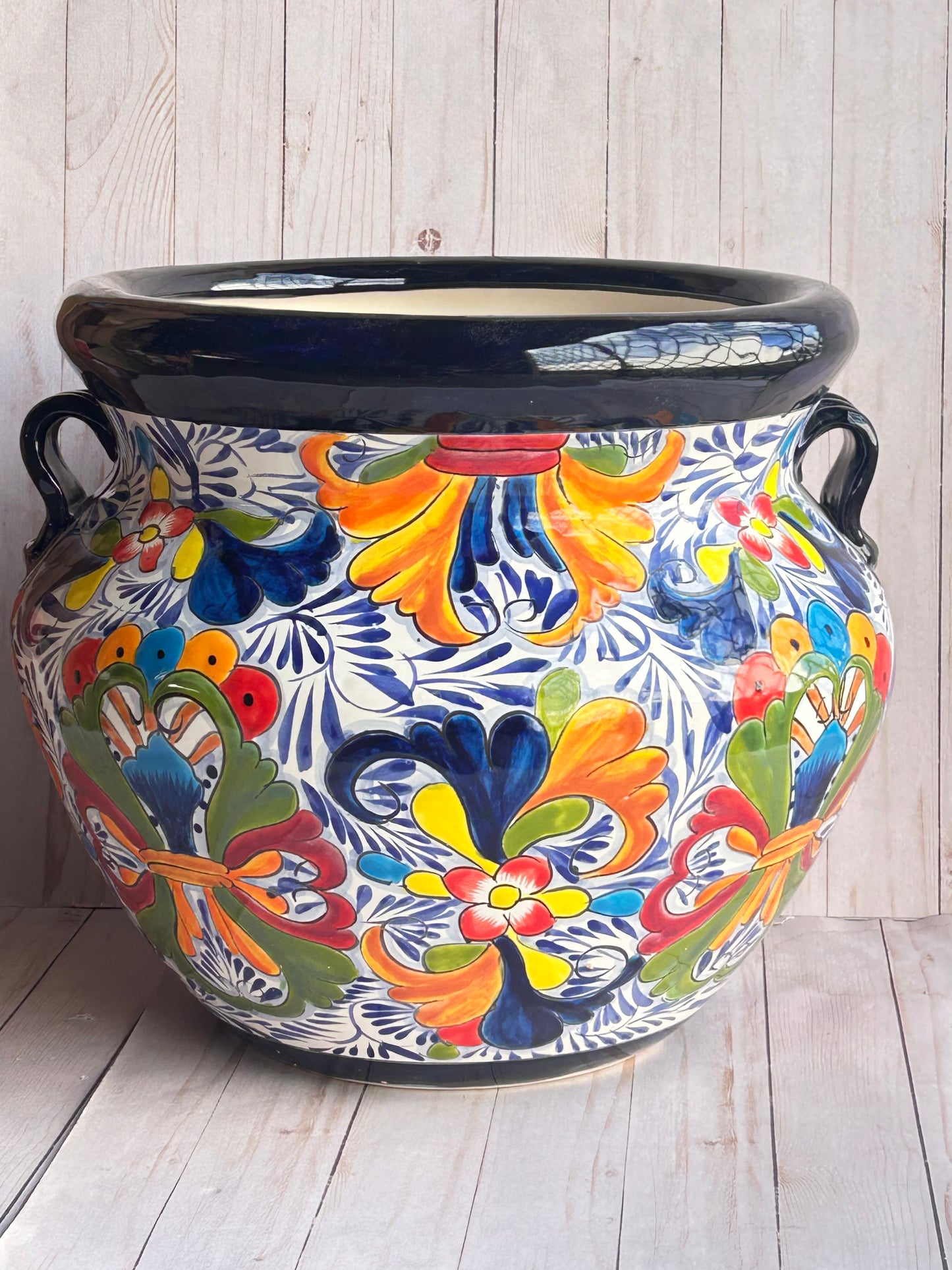 Handmade Talavera Michoacanas Planters MD-12.5"H/ LG-15"H