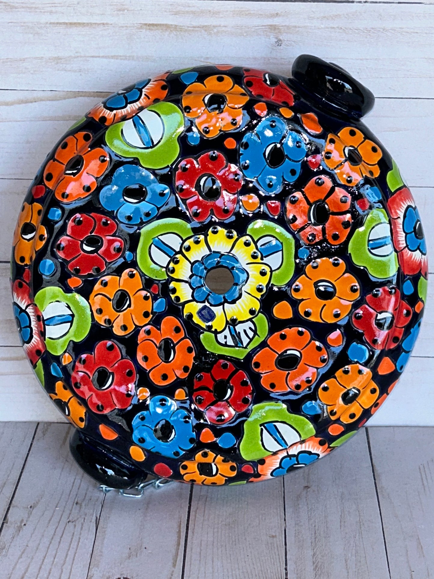 Hanging Talavera Pots With Chains.