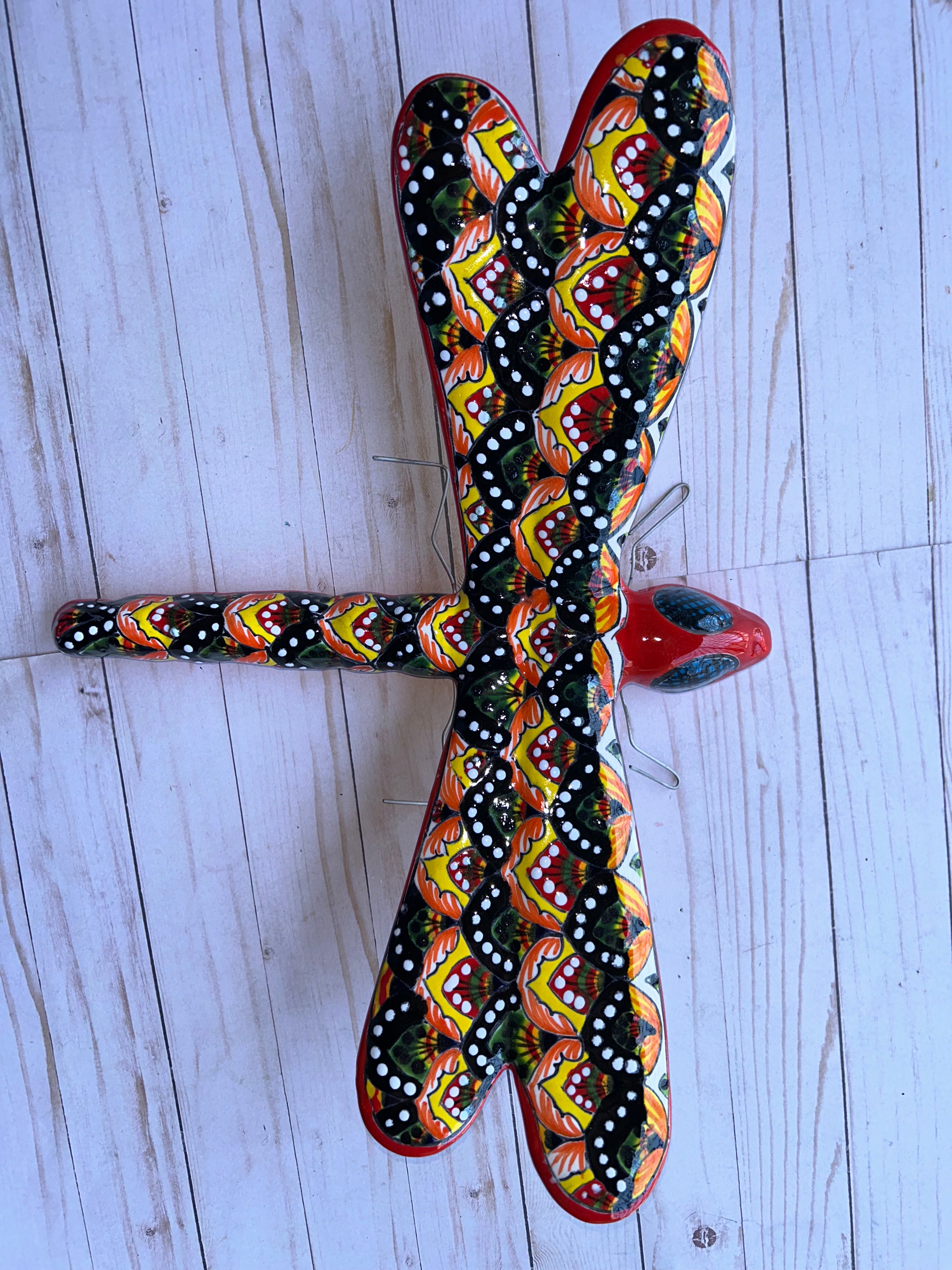 Large Talavera Hanging Dragonfly – Sol de Mexico Imports