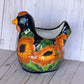Colorful Talavera Chicken Planters