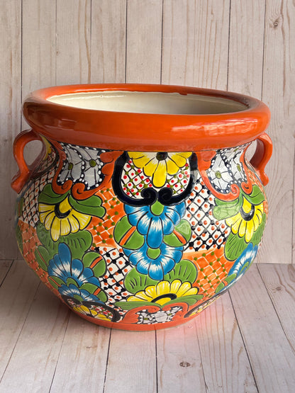 Handmade Talavera Michoacanas Planters MD-12.5"H/ LG-15"H
