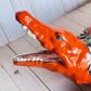 Hand Painted Mexican Ceramic Talavera Alligator Sculpture