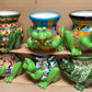 Talavera Frog Planter – Handmade Mexican Ceramic Frog Flower Pot