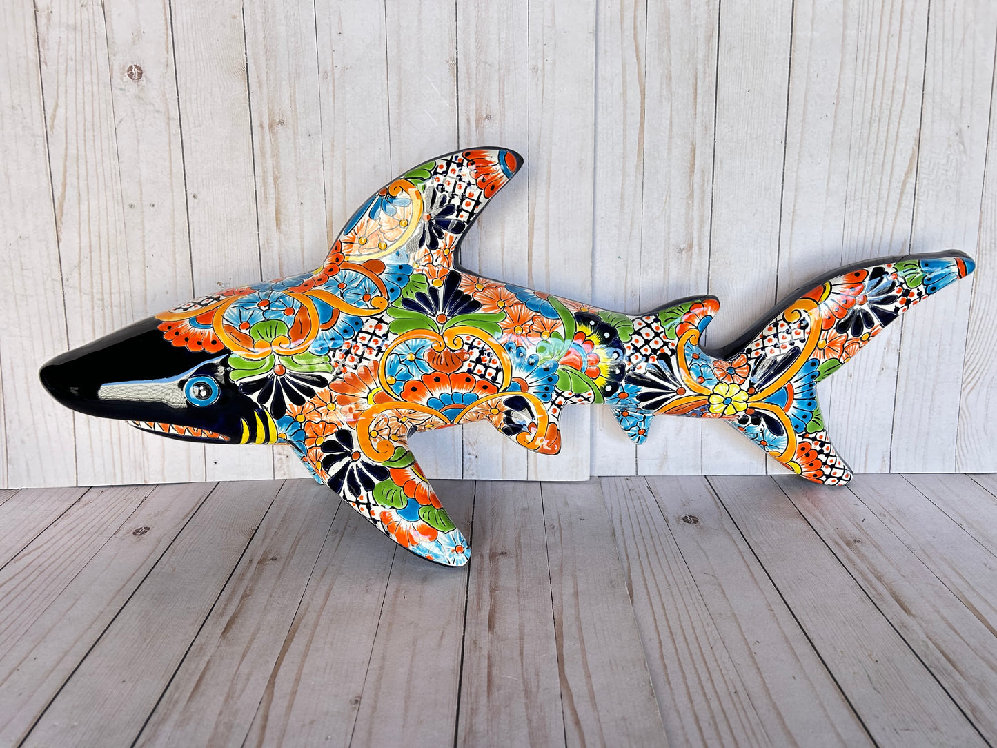 Talavera Ceramic Wall Shark