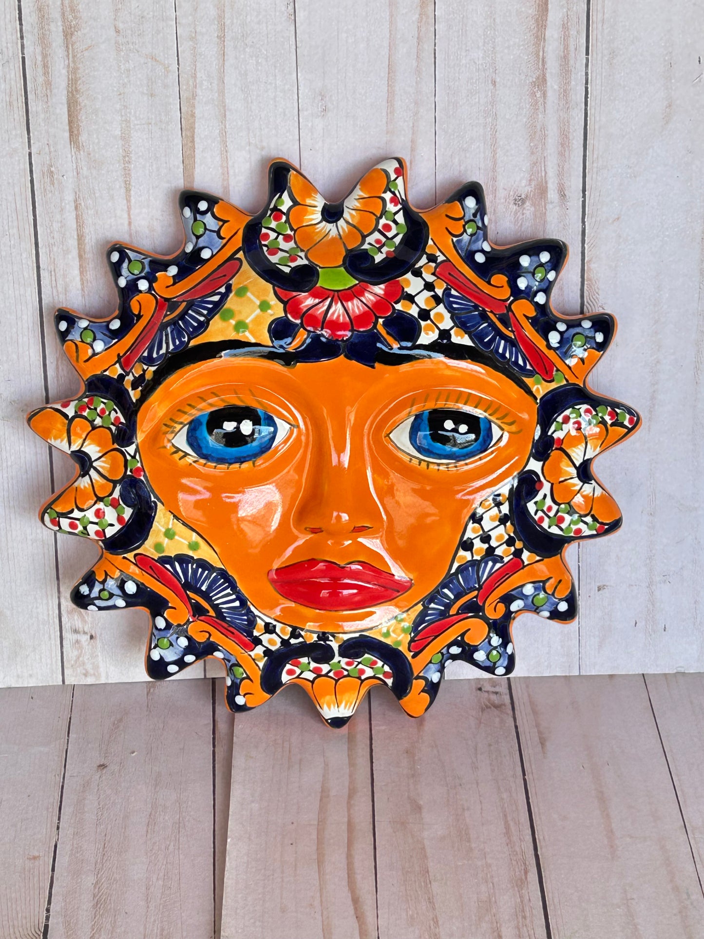 Talavera Hanging Plaque Suns