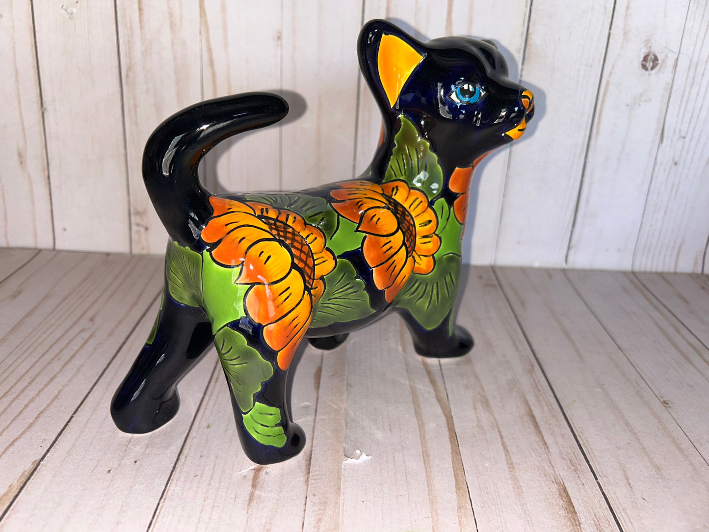 Standing Chihuahuas 7.5" Height figurine Talavera Ceramic Dog