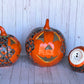 Hand-Painted Talavera Ceramic Pumpkin: Floral Jack-o'-Lantern Decor