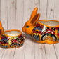 HANDCRAFTED TALAVERA RABBITS FLOWERPOTS