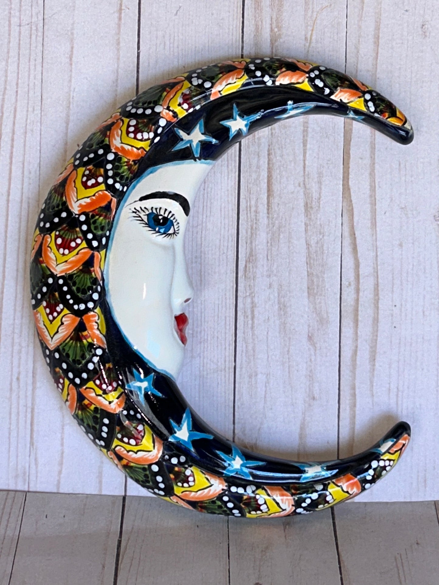 Wall Ceramic Talavera Moons 11.5" Height