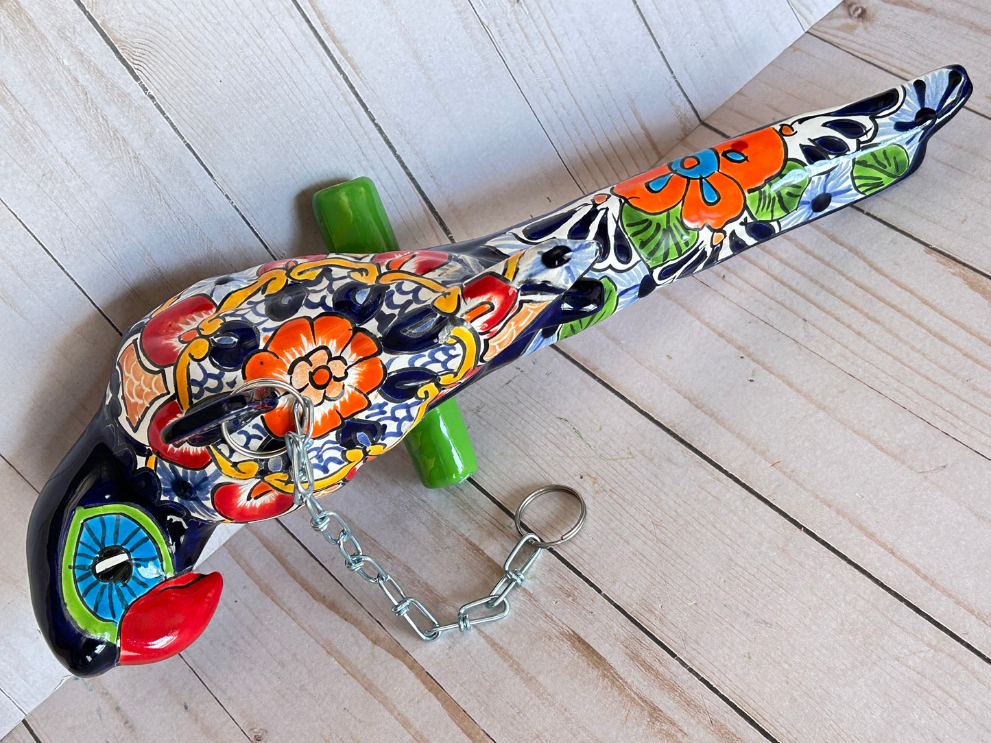 Beautiful Handmade Talavera Ceramic Small Hanging Parrots Choose Color
