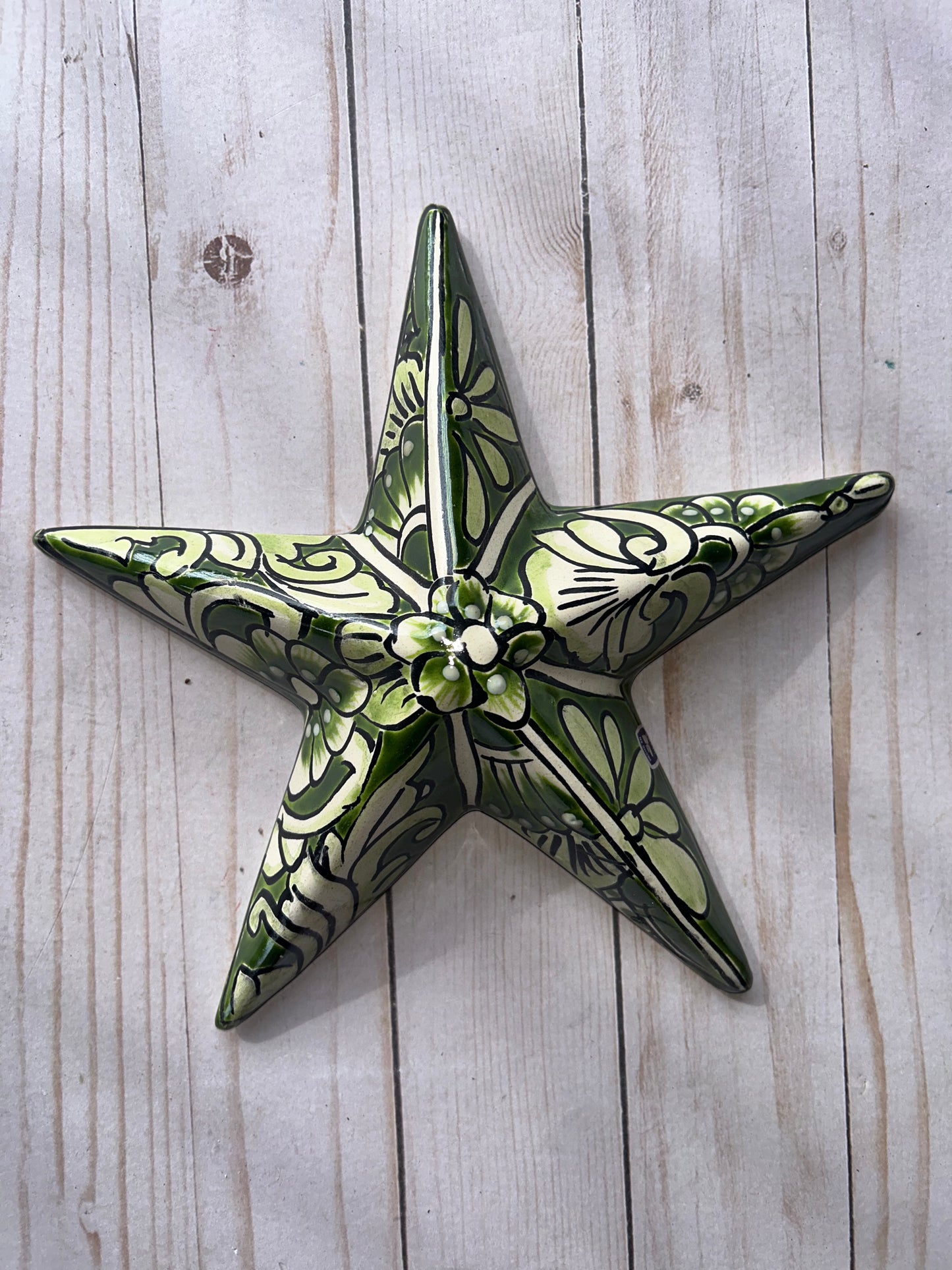 Hand-Crafted Talavera Ceramic Wall Star