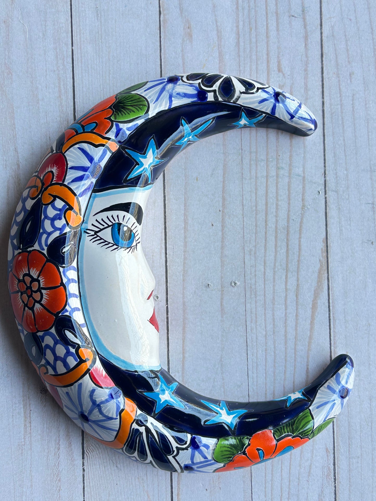 Wall Ceramic Talavera Moons 11.5" Height