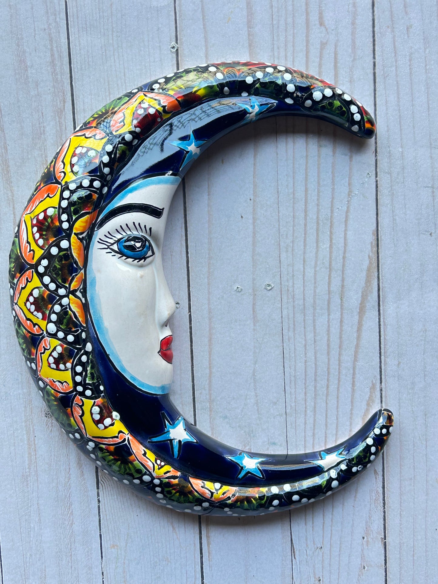 Wall Ceramic Talavera Moons 11.5" Height
