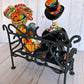 Talavera Small Bride&Groom with Iron Bench Day of the dead.