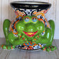 Talavera Frog Planter – Handmade Mexican Ceramic Frog Flower Pot