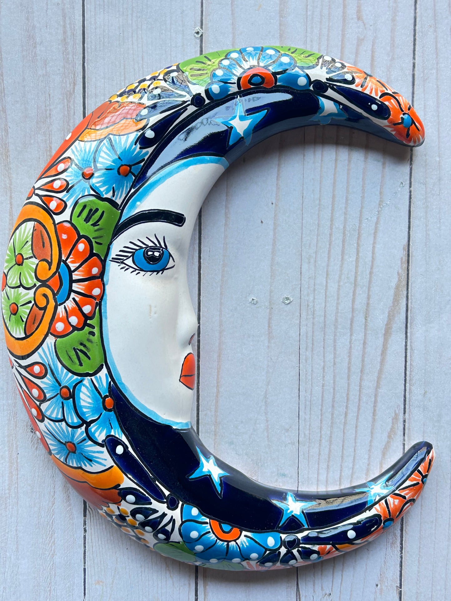 Wall Ceramic Talavera Moons 11.5" Height