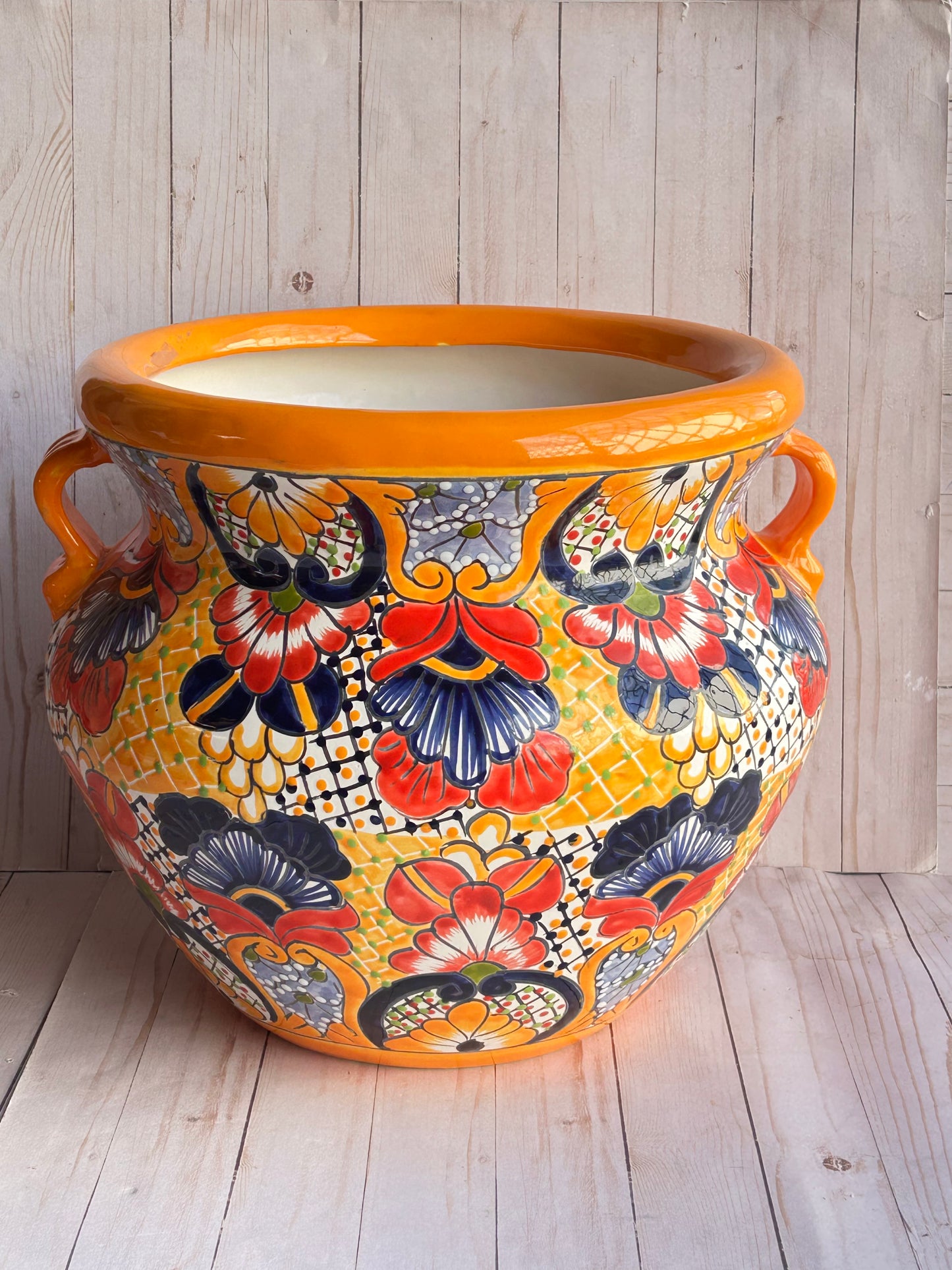 Handmade Talavera Michoacanas Planters MD-12.5"H/ LG-15"H