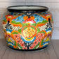 Round Handcrafted Talavera Flower Planters MD and LG size available.
