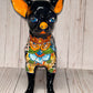 Adorable Large Talavera 13" Tall Ceramic Standing Chihuahua Dog