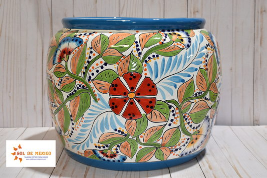 COLLECTION ROUND TALAVERA FLOWER PLANTERS