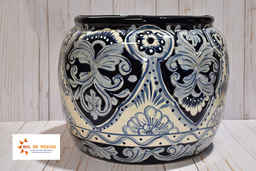 COLLECTION ROUND TALAVERA FLOWER PLANTERS