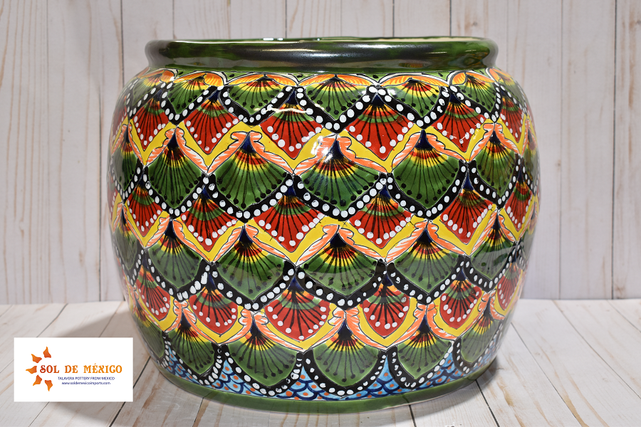 COLLECTION ROUND TALAVERA FLOWER PLANTERS