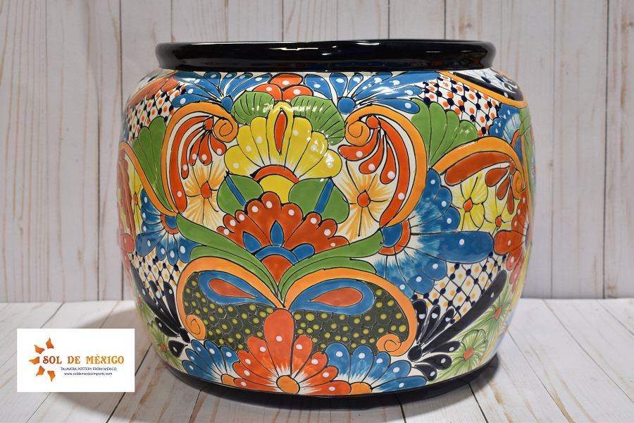 COLLECTION ROUND TALAVERA FLOWER PLANTERS