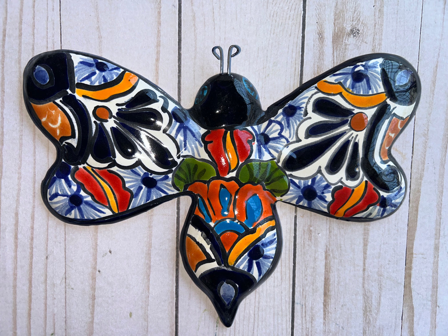 Hand-Painted Talavera Ceramic Wall Bees