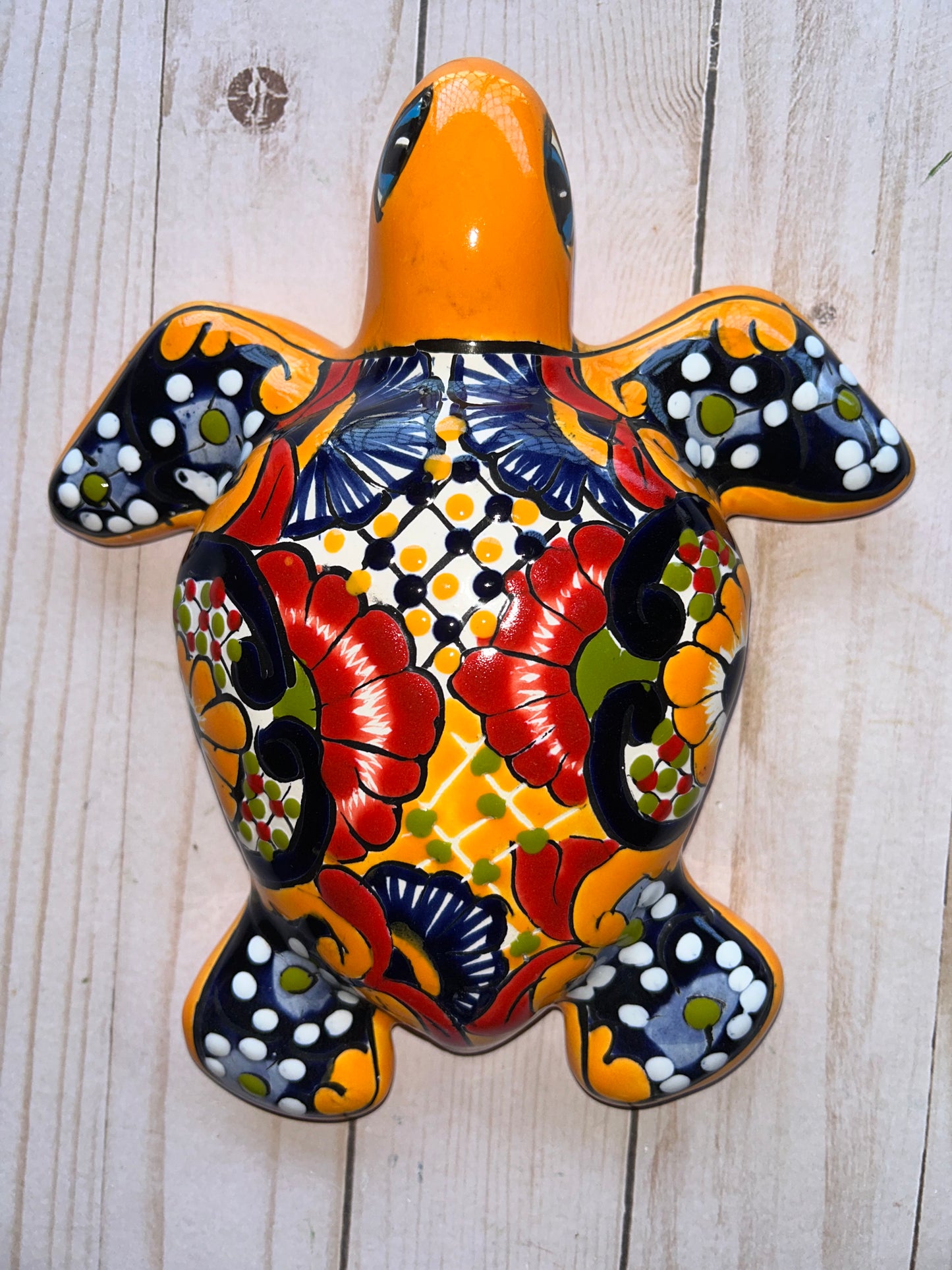 Talavera Turtle Harmony Small Wall Plaque