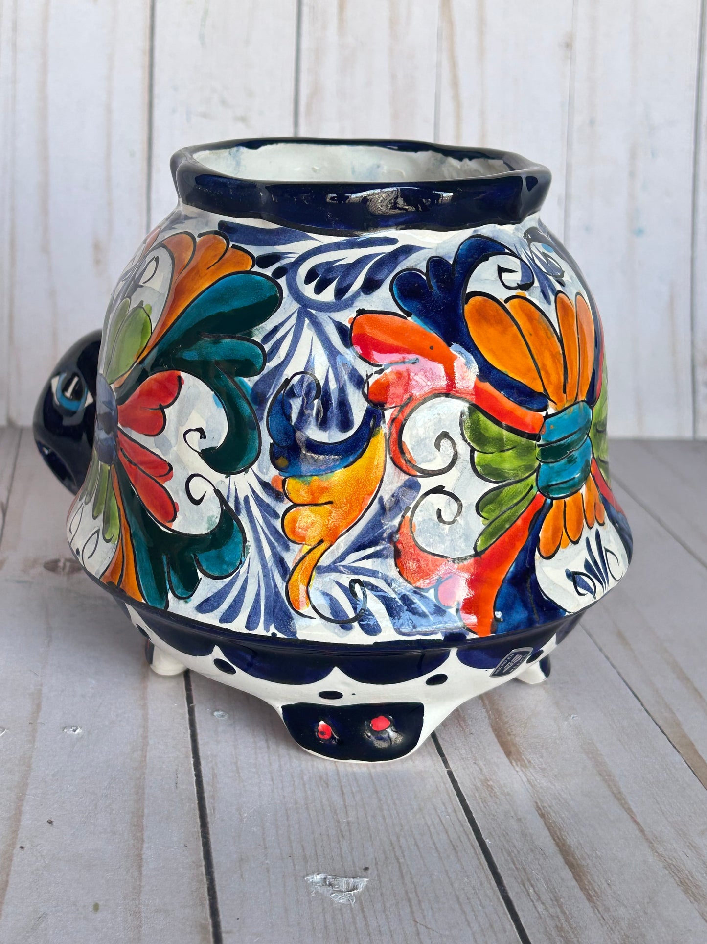Talavera Turtle Planter- Handmade Mexican Ceramic Flower Pot