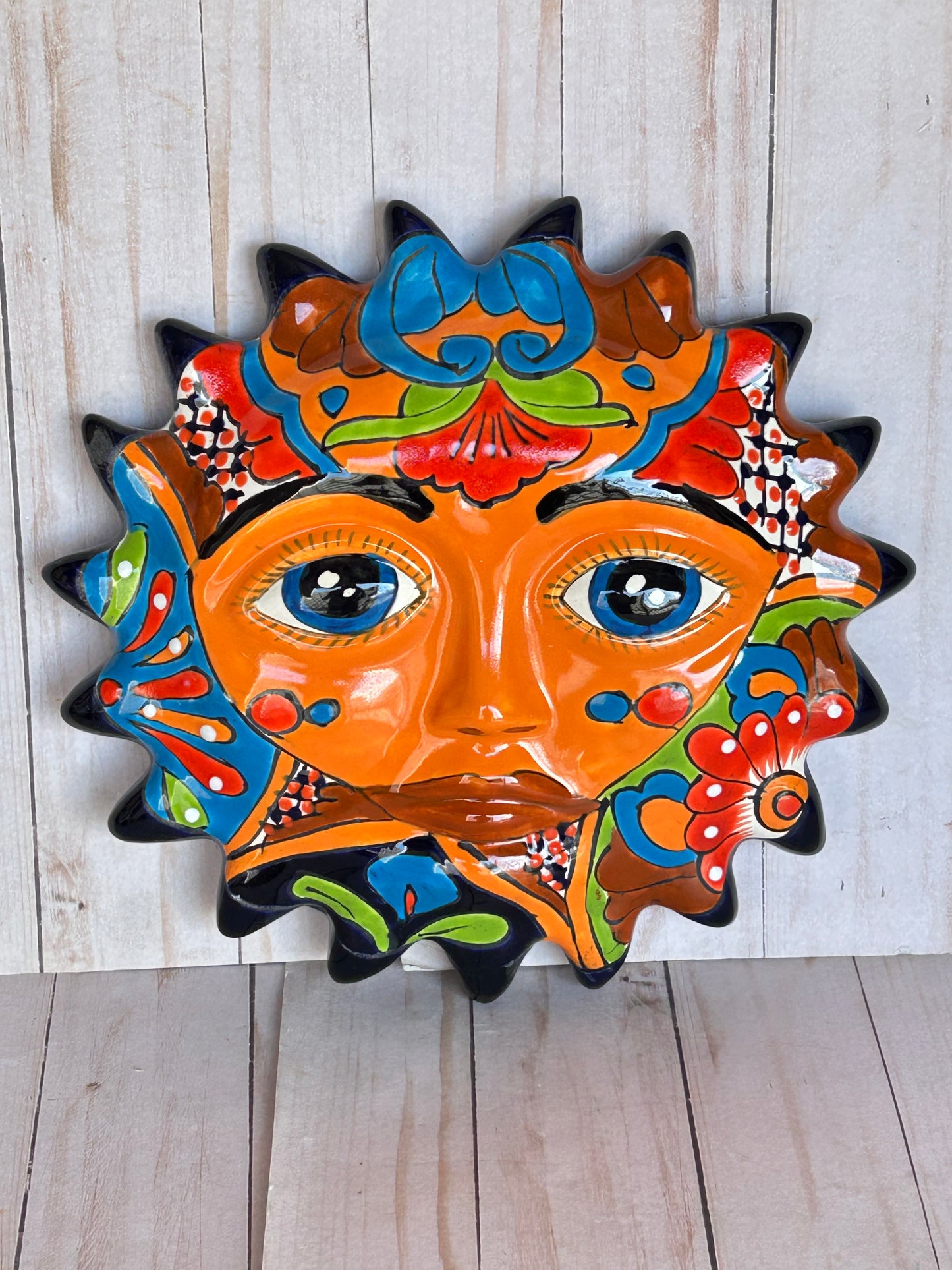 Talavera Hanging Plaque Suns
