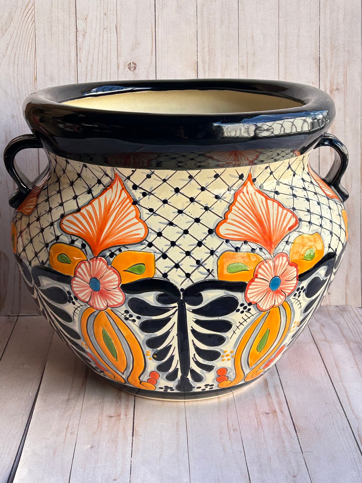 Handmade Talavera Michoacanas Planters MD-12.5"H/ LG-15"H