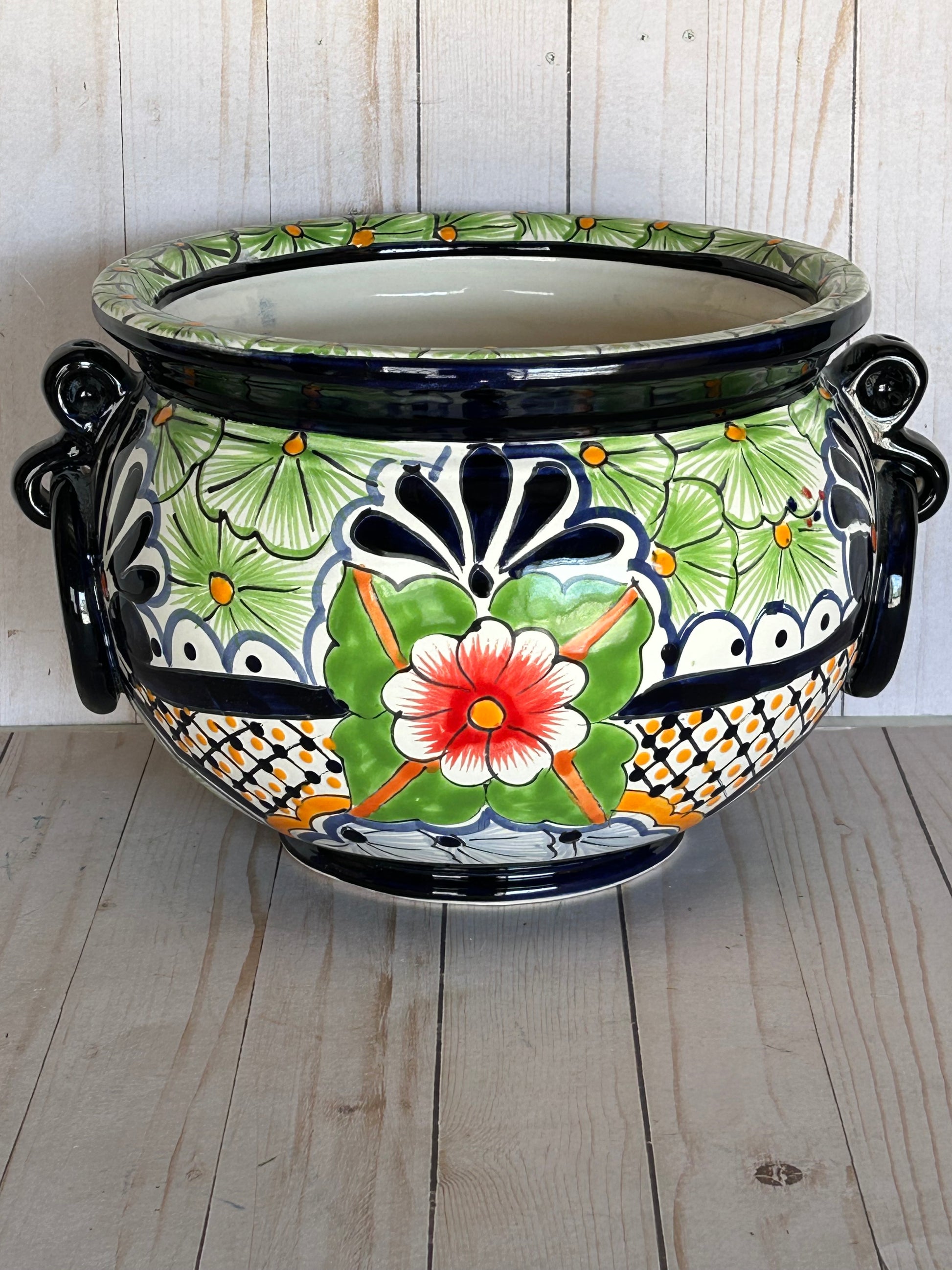mexican plant pots uk Hand-painted Talavera Ring Flower Planters Choose size and Color