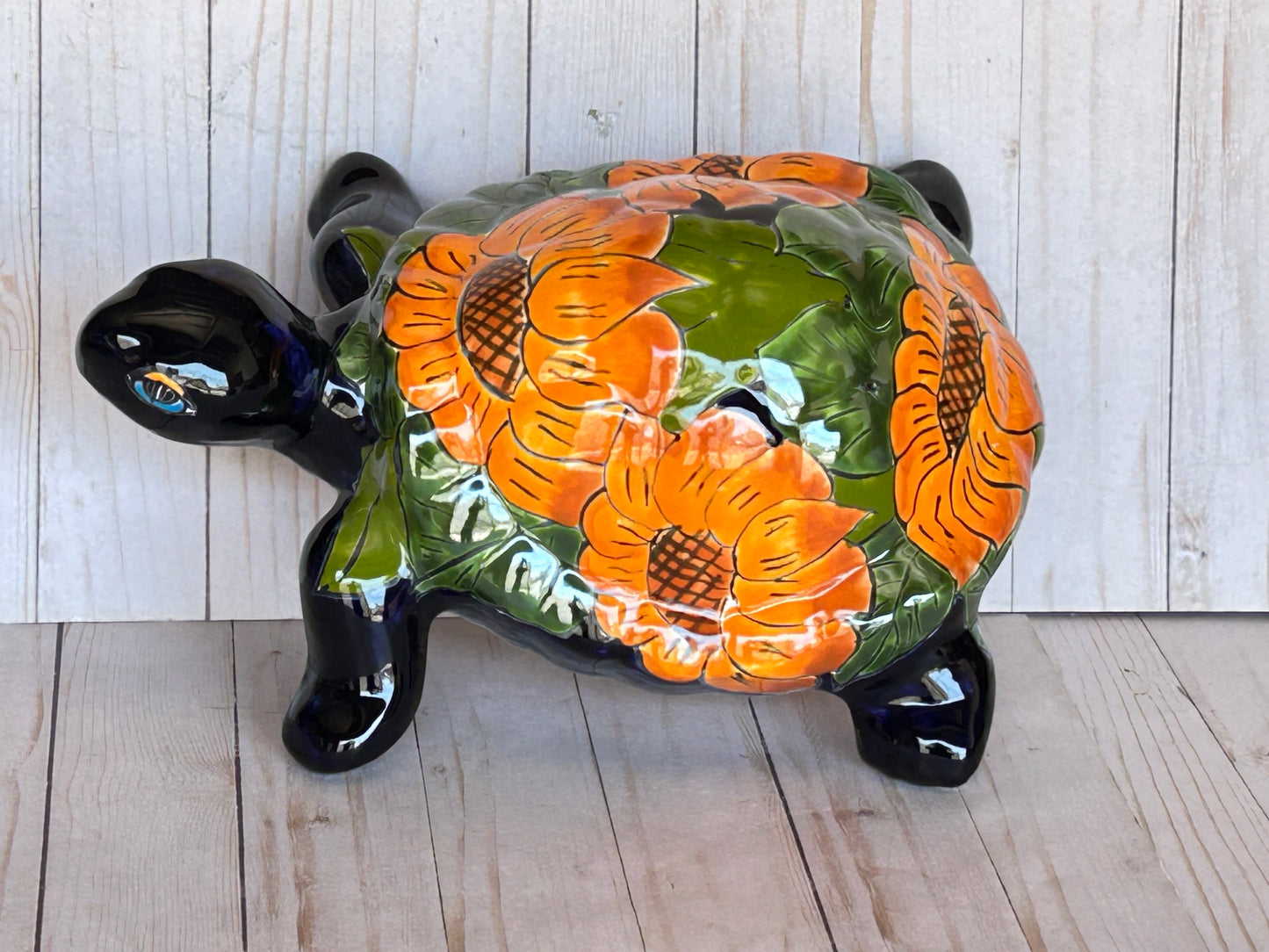 Handmade Talavera Ceramic Garden Turtles