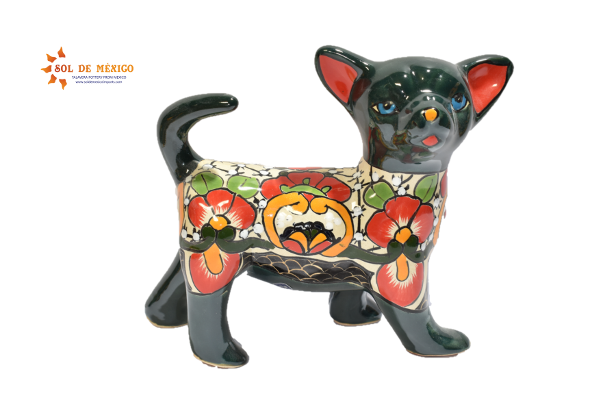 Standing Chihuahuas figurine Talavera Ceramic Dog