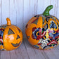 Hand-Painted Talavera Ceramic Pumpkin: Floral Jack-o'-Lantern Decor