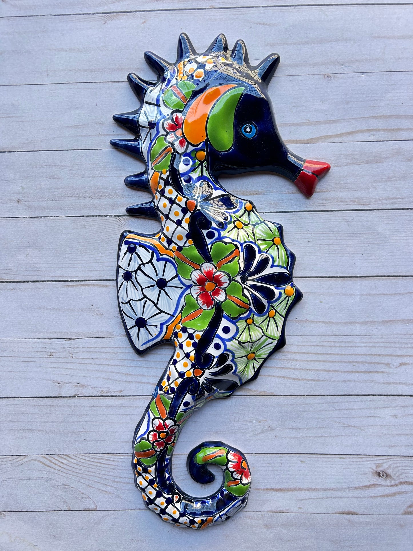Large Talavera Seahorse