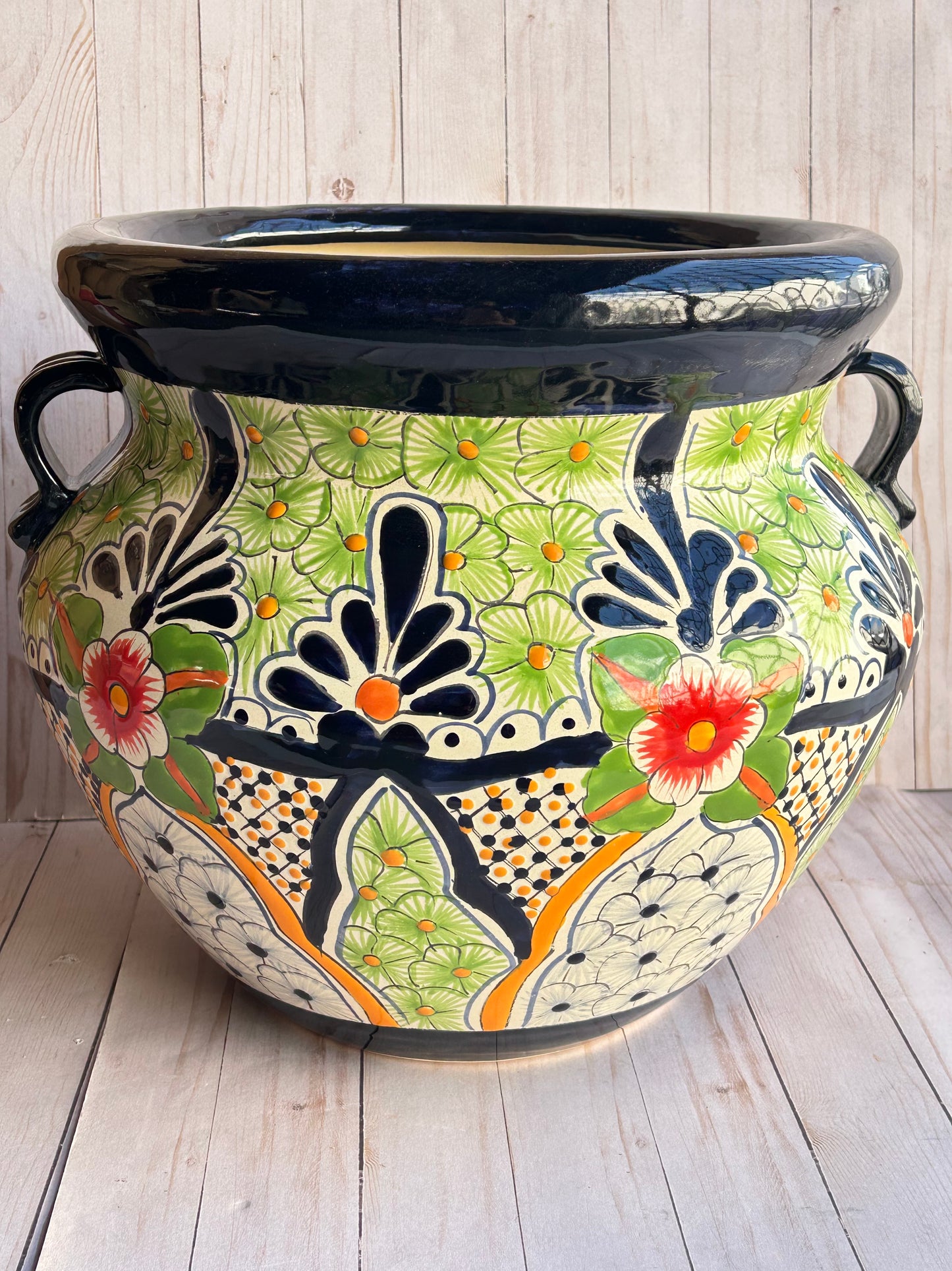 Handmade Talavera Michoacanas Planters MD-12.5"H/ LG-15"H