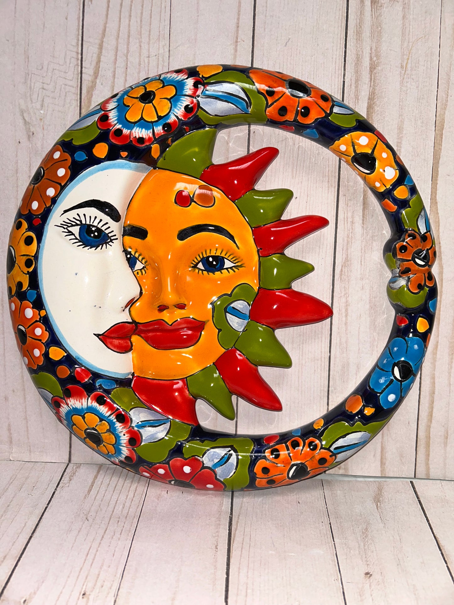 Medium Mexican Talavera Hanging Eclipses