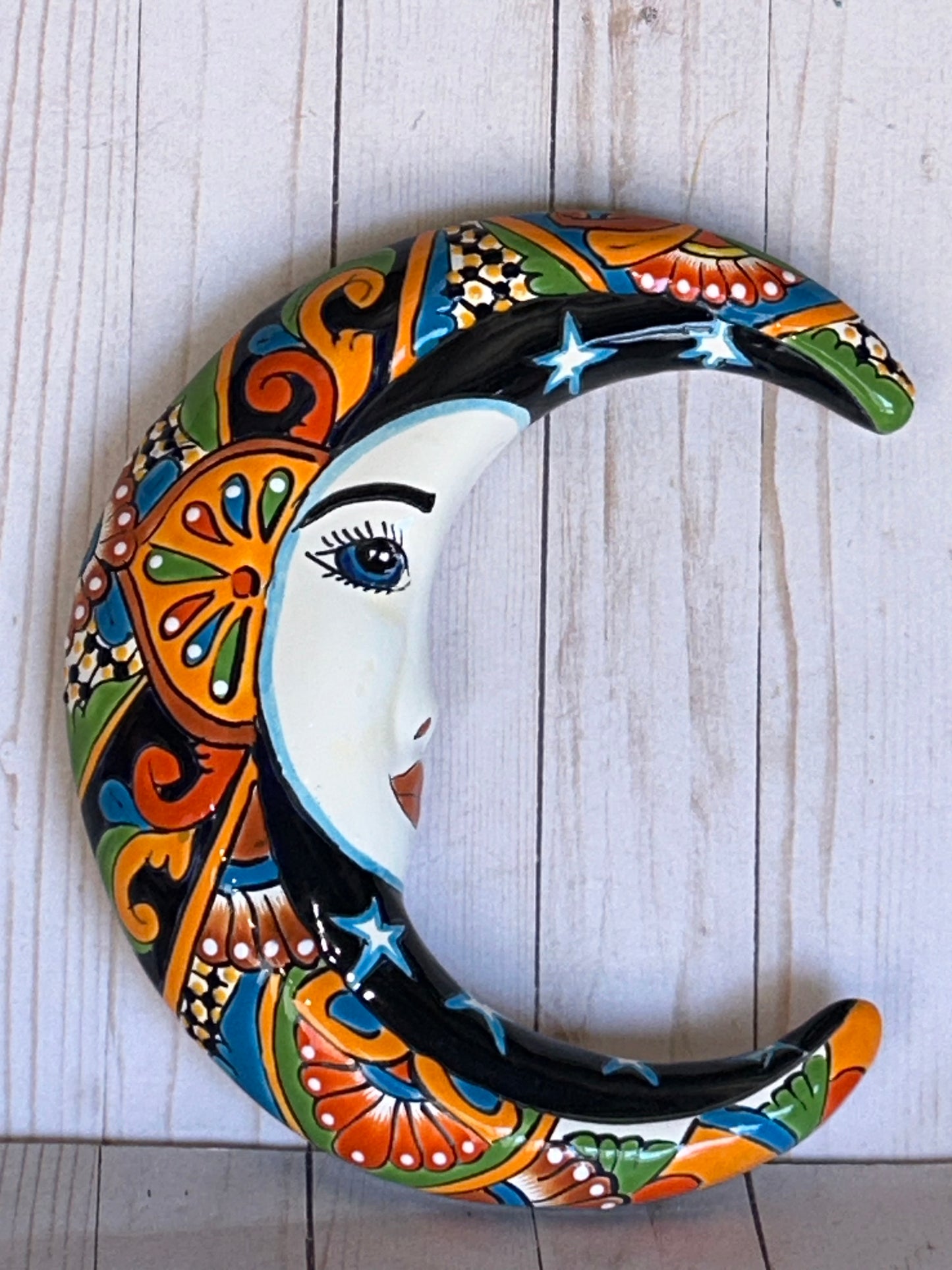 Wall Ceramic Talavera Moons 11.5" Height