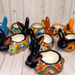 HANDCRAFTED TALAVERA RABBITS FLOWERPOTS