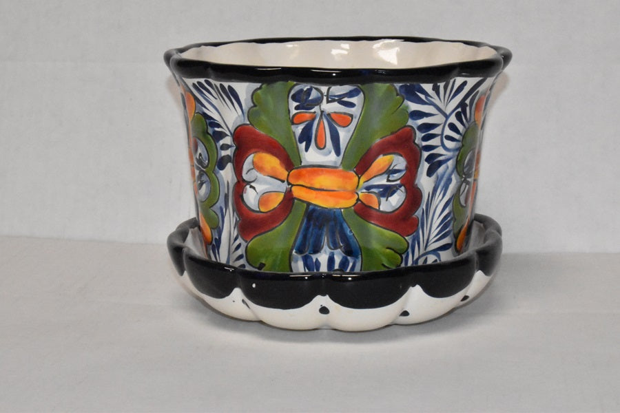 TALVERA POTS WITH SAUCER PLATE