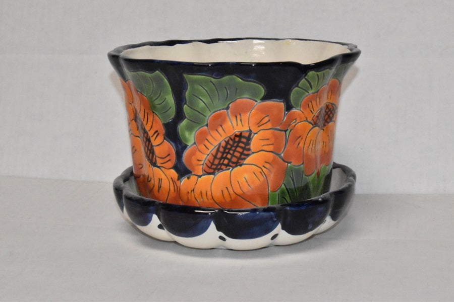 TALVERA POTS WITH SAUCER PLATE