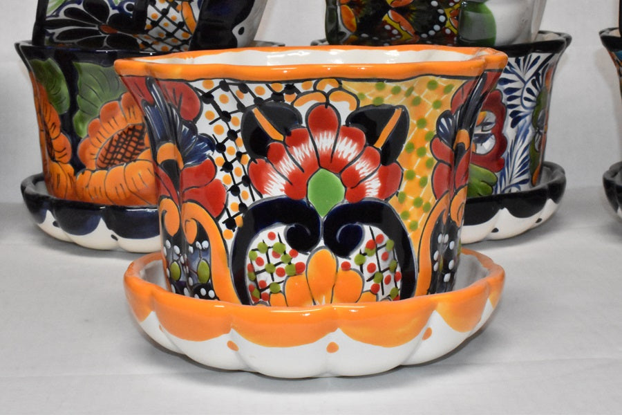 TALVERA POTS WITH SAUCER PLATE