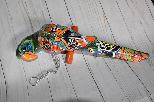 Beautiful Talavera Collection Small Hanging Parrots