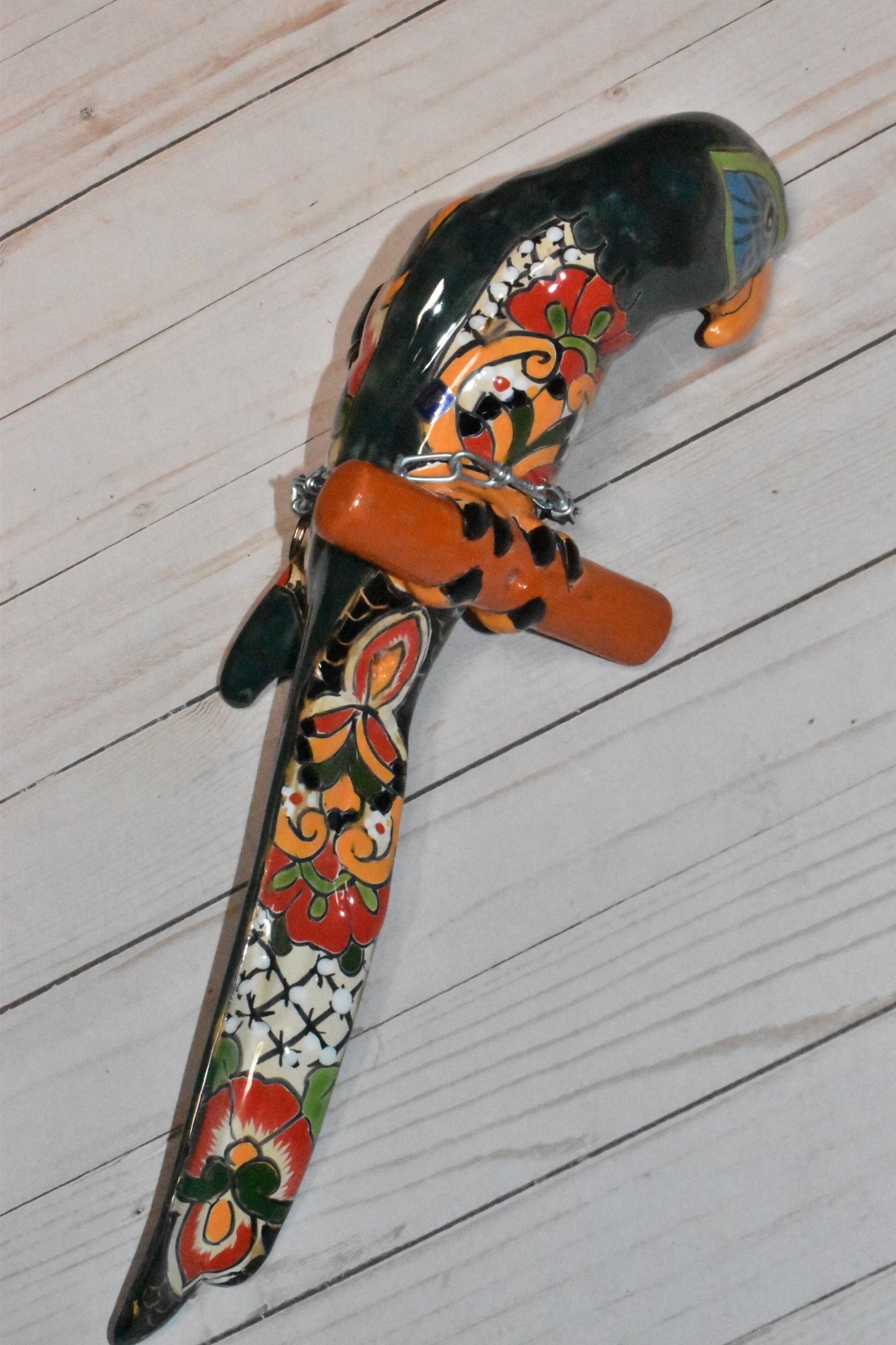 Beautiful Talavera Collection Small Hanging Parrots Choose Color