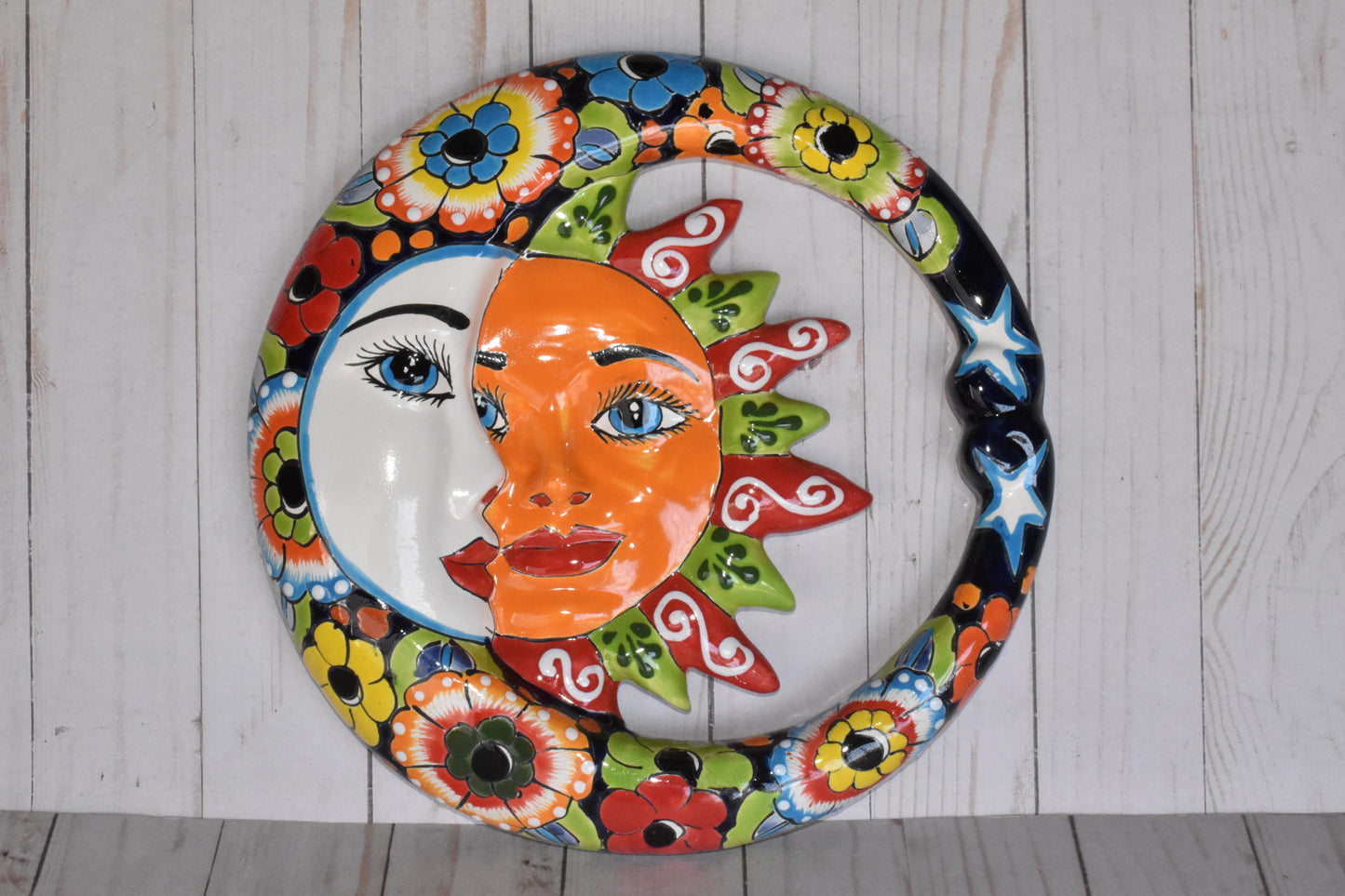 Small Mexican Talavera Hanging Eclipses
