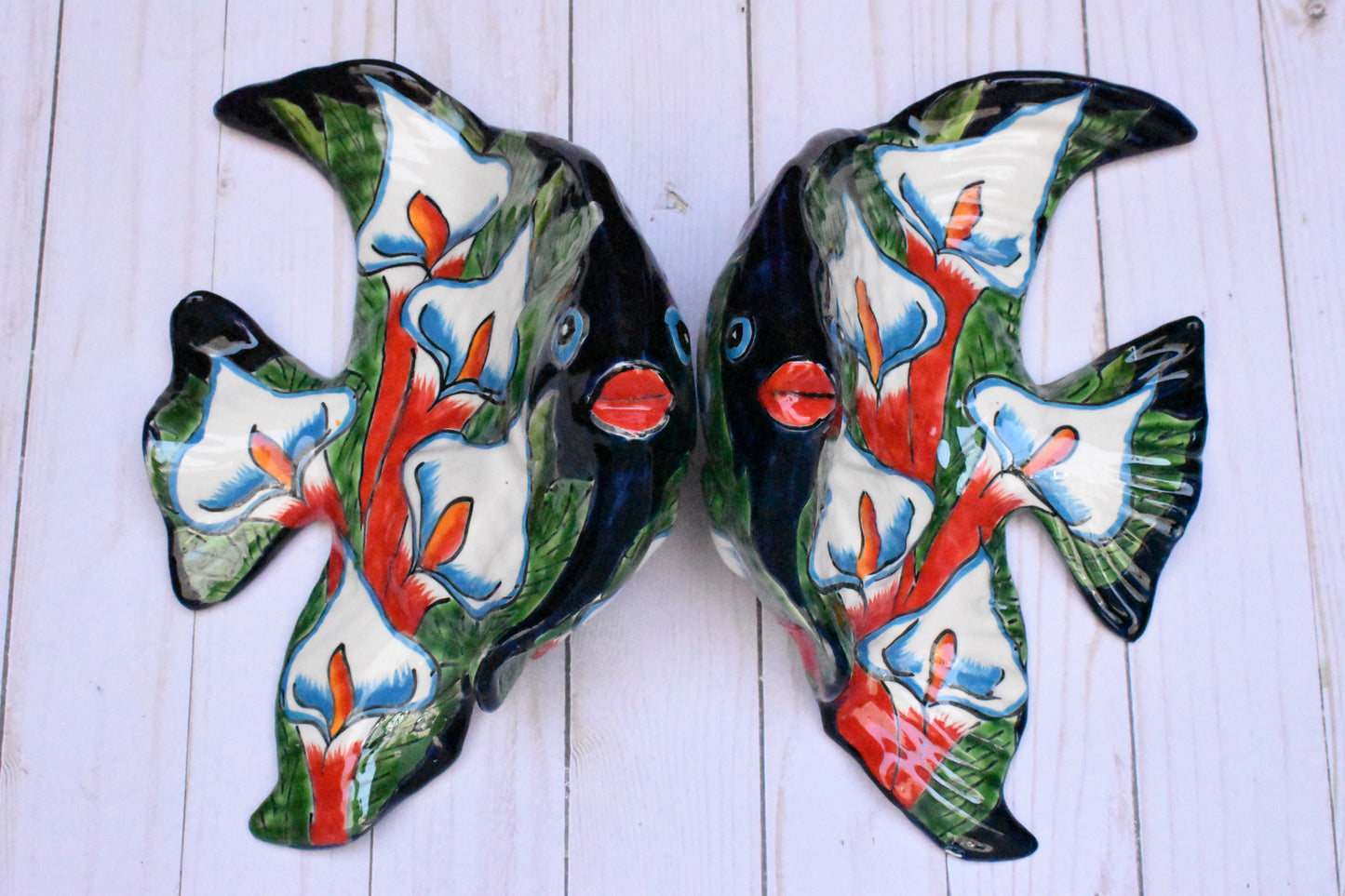 Wall Talavera Angel-Fish Set of 2pc.