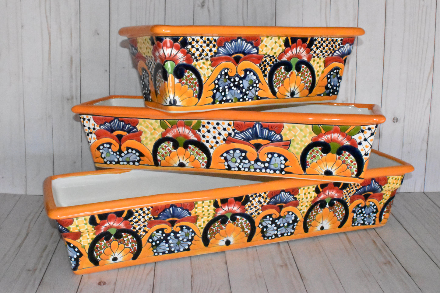 Long Window Talavera Boxes Choose Size & Color Selling by Each