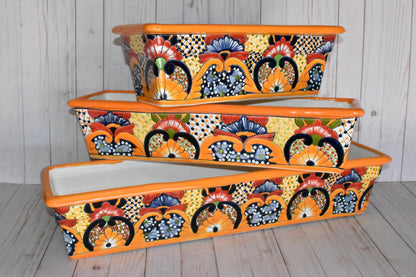 Long Window Talavera Boxes Choose Size & Color Selling by Each